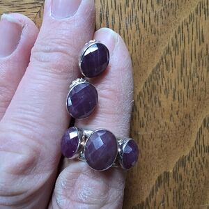 Elegant Purple Stone Jewelry Set